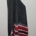 Moda Le  black with red sweater trim poncho fits one size Photo 5