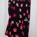 CAbi NWOT  Black & Pink Floral Scrunch Skirt Photo 2