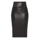 Spanx Faux Leather Pencil Skirt Very Black High-Waist Shiny Stretchy Edgy Midi Photo 7