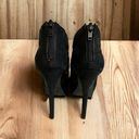 Jessica Simpson  Black Suede and Mesh Zip Back Platform Heel Booties Women’s 7 Photo 3