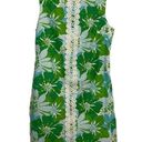 Kensie  Shift Dress Sleeveless Size 6 Green Blue Floral Embroidered‎ Trim Summer Photo 0