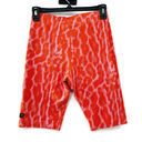 Nike  Bike Shorts Team Orange Animal Print Sz Small Logo Swoosh Sportswear Womens Photo 4