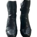 Rag and Bone  Leather Harlow Round Toe Adjustable Strap Heel Boots Black Sz 39 US 9 Photo 1