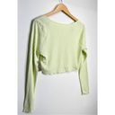 BP  Top Womens Y2K Cropped Boat Neck Light Green Size Large NWT Photo 3