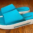 Comfortview  NWOT Turquoise Extra Wide Slide Sandals 7WW Photo 0