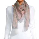 Alexander McQueen Rare sold out  Muted Skull Silk Chiffon Scarf Gray/Pink Photo 2