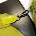 Kara Pinch Shoulder Leather Bag Lemon Lime Yellow-Green Citrus Highlighter Neon Photo 8