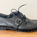 Via Spiga  Buckle Pointed Stud Lace up 'Ladonna' Loafers Black Womens Size US 9 Photo 2