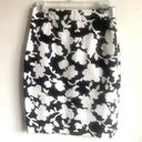 Kate Spade  Floral Graphic Marit Black White Pink Pencil Skirt Sz 4 Photo 0