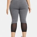 Nike  Pro dri-fit heathered grey high rise crop length leggings sz 1X Photo 6