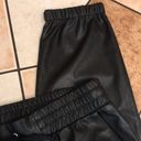 n:philanthropy  ladies Black Scarlett Faux Leather Joggers Sz Large Photo 5