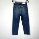 RE/DONE REDONE Sz 25 70s Ultra High Rise Stove Pipe Jeans Broken in Dark Photo 3