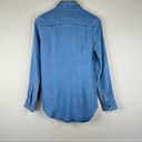 The Shirt By Rochelle Behrens blue chambray button up long sleeve shirt Size XS Photo 3