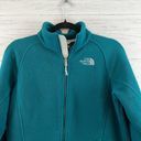 The North Face  Teal Long Sleeve Fleece Pullover Jacket Size M Photo 2