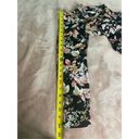 J.Jill  Black Floral Wrap Front Blouse Size XS Photo 4