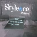 Macy's Style & Co Black Skirt Pleated Hemline Size 12 P Photo 3