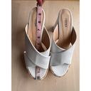 L'AGENCE   Lucca 65mm Suede Platform Sandals - White size 38/ us 8 Photo 9