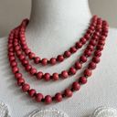 Vintage red multi strand necklace Photo 7