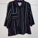 Ace & Jig  Button Up Stripe Metallic Top In Scorpio XS Photo 1