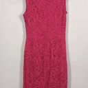 Bisou Bisou  Michele Bohbot Pink Lace Overlay Eyelet Lined Sleeveless Dress 4 Photo 1