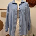 L.L.Bean  Light Blue Chunky Cotton Corduroy Button Down Oversized Shirt Large Photo 0