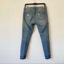 BLANK NYC  Blue Distressed Mid Rise Released Raw Hem Skinny Jeans 28 Photo 4