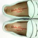 Salvatore Ferragamo  Sport Suede Penny Loafers Elasticized Topline Mint Green 6 Photo 10