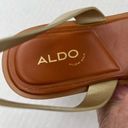 ALDO  Agreinwan Gold Basket Weave Flat Raffia Slingback Sandals Size 8 Photo 5