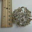 Coro Silver Tone Sparkly Rhinestone Flower Floral Cluster Brooch Pin Vintage Photo 5