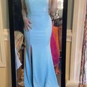 David's Bridal Light Blue Prom Dress Photo 0