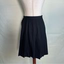 Talbots Vintage  Pleated Wool Tennis Skirt High Waisted Wrap Frayed Edge Black 6 Photo 6