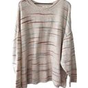 a.n.a Women’s New  ivory watercolor stripe oversized soft knit sweater size 3x Photo 1
