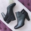 Andrew Geller  Booties Keira Black Ankle Block Heel Boots Size 11M Photo 2