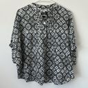 Daisy India Collection Emerson Fry Mandarin Collar Top in  Check Black Photo 4