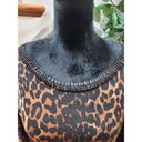 INC  Brown & Black Animal Print Round Neck Long Sleeves Casual Sweater Size Large Photo 1