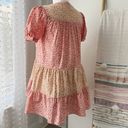 Tuckernuck  Hyacinth House Pink Red White Floral Short Puff Sleeve Mini Dress S Photo 3