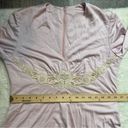 American Vintage Vintage Lilli Diamond Of California Long Sleeve Embroidered Gown Photo 7