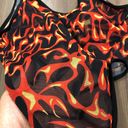 One Piece Hot Flames Sexy Sheer Thong Bodysuit/ Photo 4