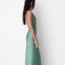 ZARA Dress emerald green Slip Midi Satin Effect Maxi Wedding Party Photo 5