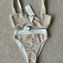 l*space Orange and Blue Stripe Bikini Set NWT Photo 0