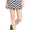 Tinseltown Tinsel Checkered Denim Miniskirt in Black White, Juniors Size M, New w/Tag Photo 0