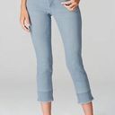 J.Jill  Authentic Fit Denim Crop Jean Pant 16P W/Fringe Light Wash Stretch Photo 0