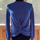 belle du jour  Soft Knit Twist Front Long Sleeve Top Coastal Navy Size XS. NEW Photo 0