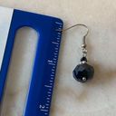 Black Bead Faceted  dangle earrings gothic retro date night Photo 3