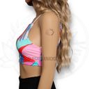 Raisin's  Kaori Multicolor High Square Neck Bikini Top with Strappy Back Size XS Photo 2