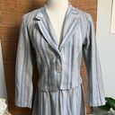 Vintage 1970’s Pastel Striped Blazer & Skirt Suit Set Small Multiple Photo 2