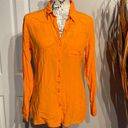 Worthington Silk Bright Neon Button down shirt Work Casual Summer beach Travel Vacation Photo 0