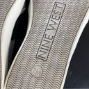 Nine West  Bonkers Embossed Metallic Slip On Sneaker Silver Black 7 Photo 10