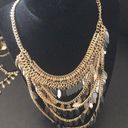 Nicole Miller Layered Gold & Pewter Byzantine necklace set Photo 1