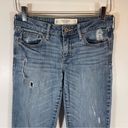 Abercrombie & Fitch  Distressed Mid Rise Bootcut Blue Ripped Jeans Size 24 Photo 4